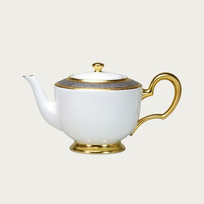 大倉陶園］金白金蝕ぶどう唐草 ティーポット(大) | ノリタケ食器公式 