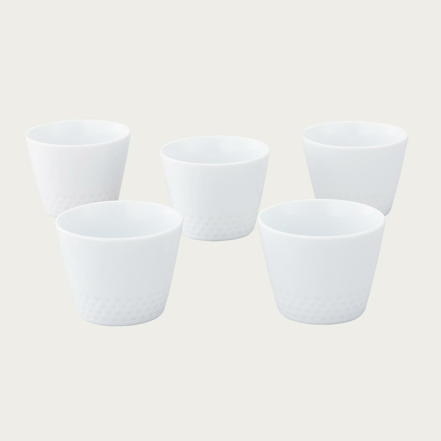 ノリタケ　リズモ　ホワイト　15cm 5枚セット　スクエア リズモホワイト ジャパニーズカップ(5個) | ノリタケ食器公式