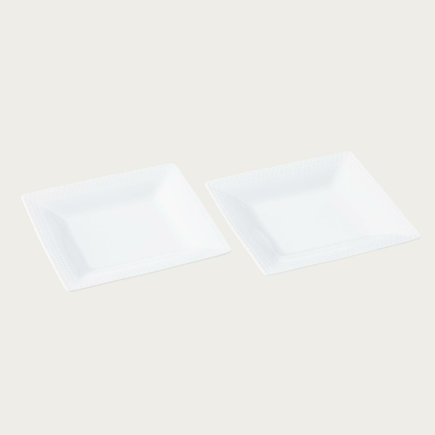 リズモホワイト 19cmスクエアプレートペア | ノリタケ食器公式