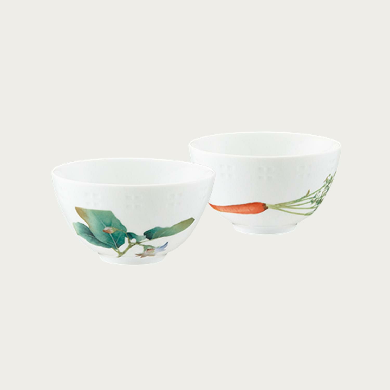 京香旬彩 飯碗ペア(金時人参・加茂茄子) | ノリタケ食器公式オンライン