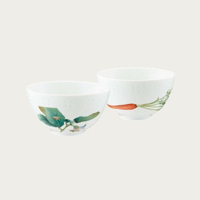 京香旬彩 飯碗ペア(金時人参・加茂茄子) | ノリタケ食器公式オンライン 