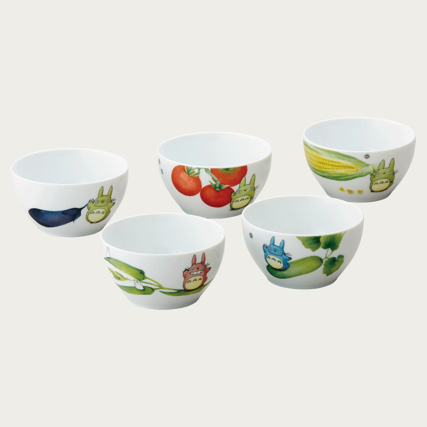 となりのトトロ 野菜シリーズ 15.5cmプレートセット(5枚)(絵変り