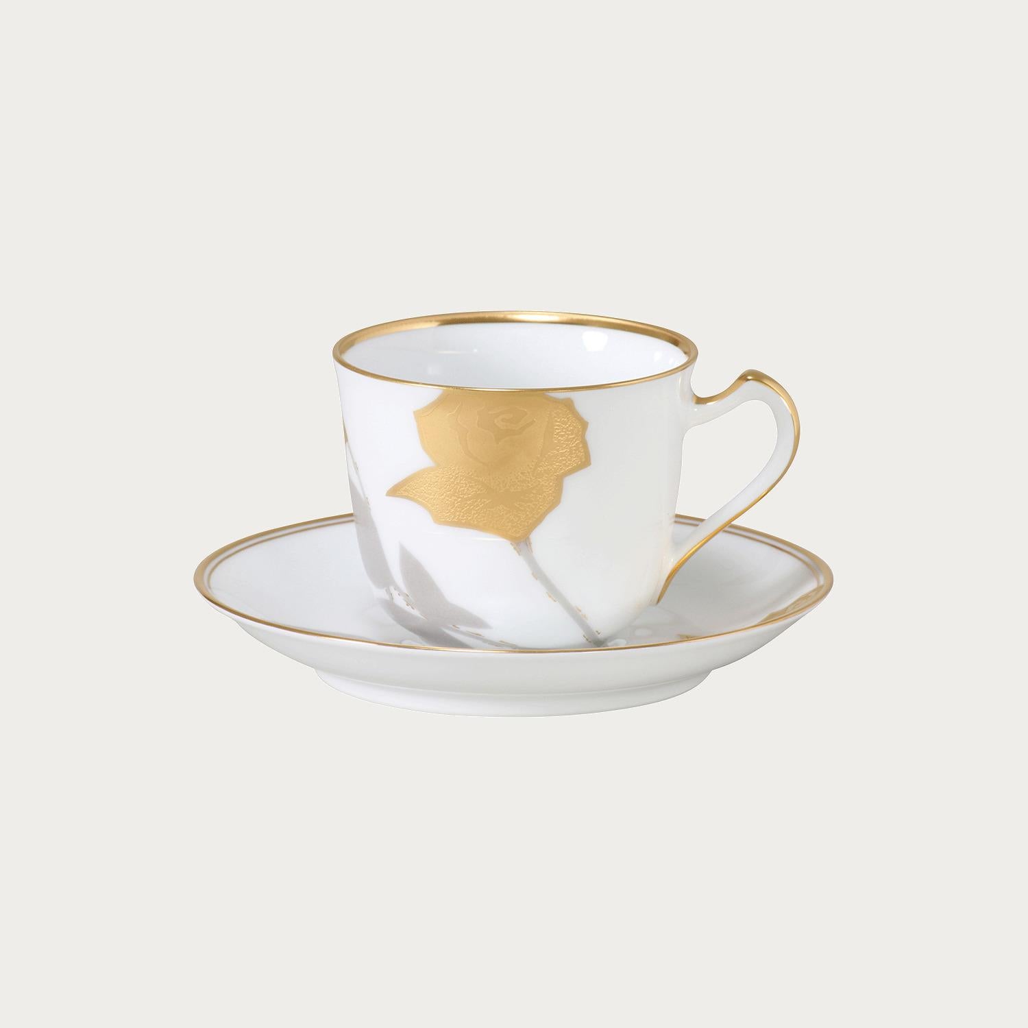 大倉陶園］片葉金蝕 ティー・コーヒー碗皿 | ノリタケ食器公式