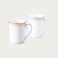 ハンプシャーゴールド&プラチナ マグカップペア(金・銀)