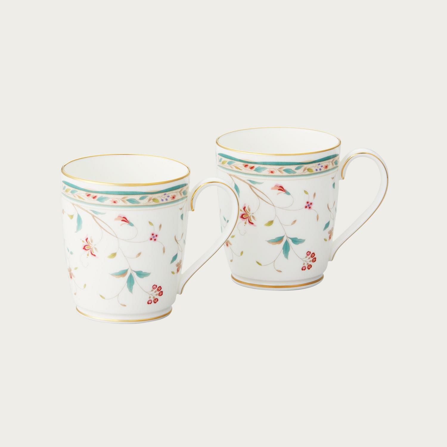 ノリタケ　花更紗　ペアマグカップ 花更紗 マグカップペア | ノリタケ食器公式オンラインショップ