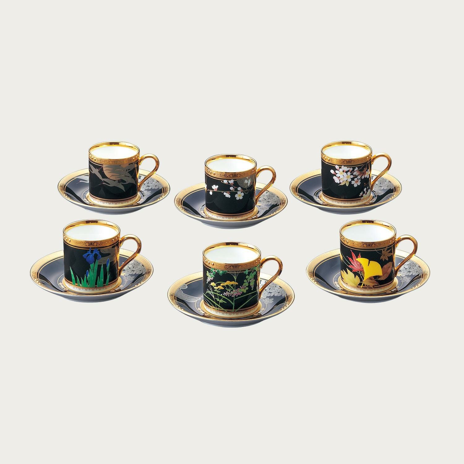 四季彩舞曲 コーヒーカップ&ソーサー揃(絵変り6客揃) | ノリタケ食器