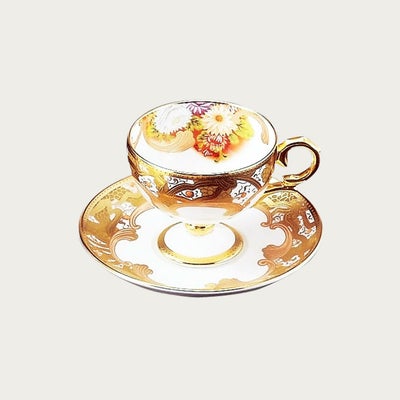 あやみなも コーヒーカップ&ソーサー(夜桜金銀彩) | ノリタケ食器公式 