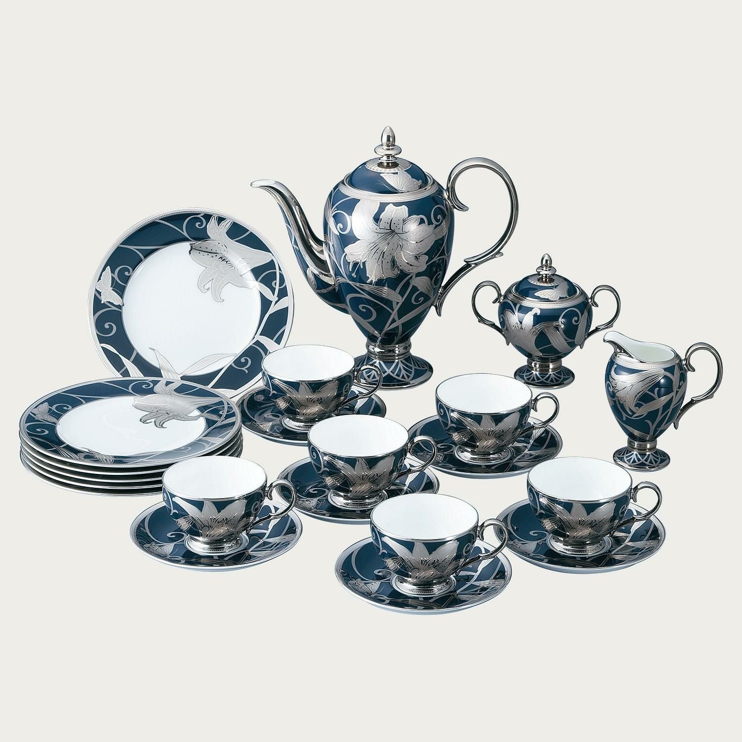 ノリタケ　ティーセットとお皿セット ノリタケ ハミングブルー ティーコーヒー碗皿ペアセット [CONCENT