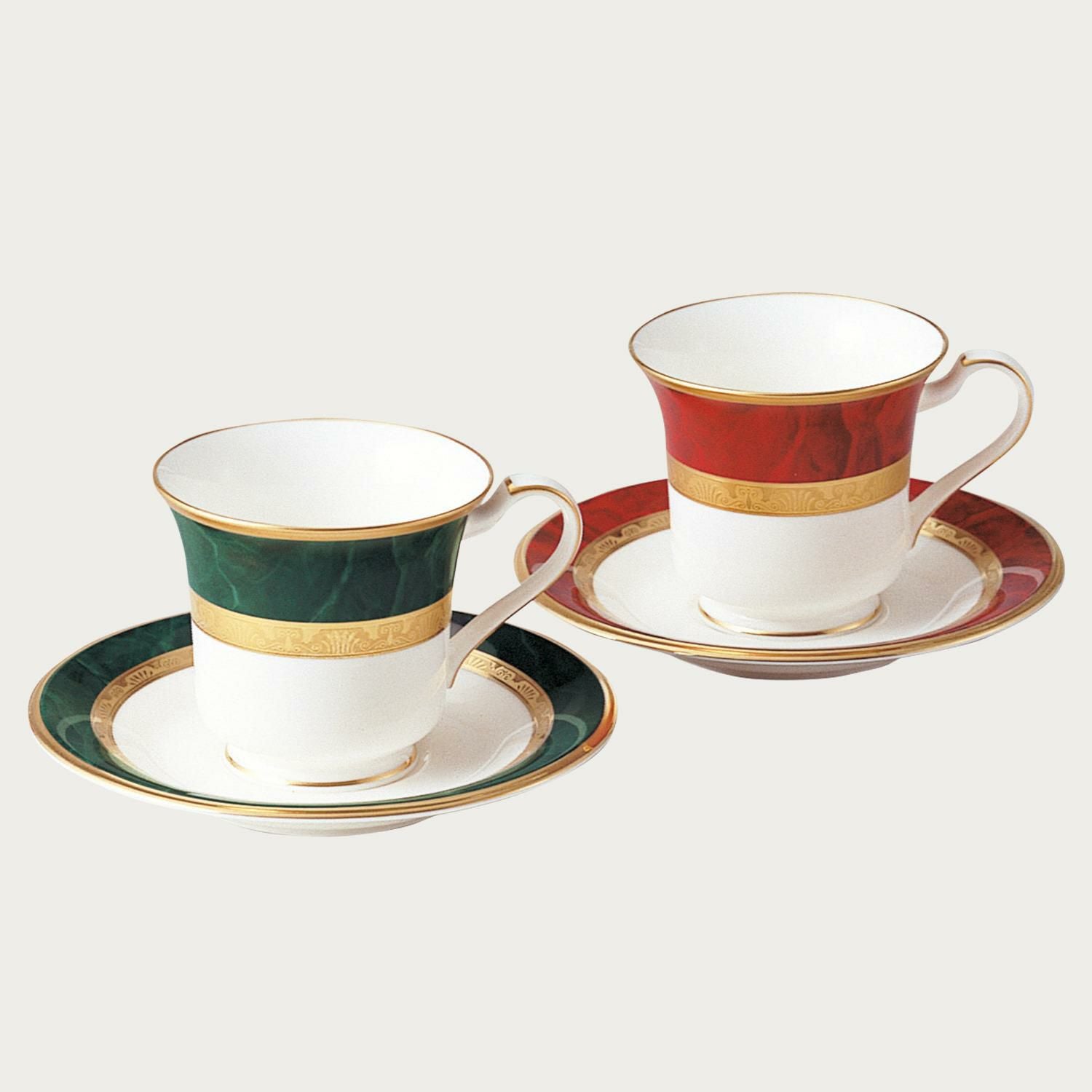 新品ノリタケペアデミタスカップ＆ソーサーフィッツジェラルドヘミングウェイ2客 フィッツジェラルド&ヘミングウェイ カップ&ソーサーペア | ノリタケ
