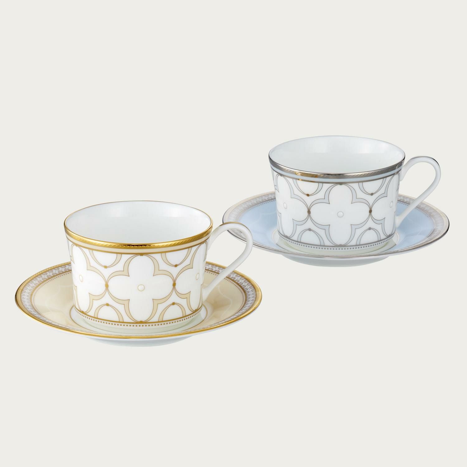 NORITAKE (ノリタケ) 食器 チャタレイン ゴールド ペア碗皿 カップ＆ソーサー 2客セット アメリカン碗皿ペア コーヒーカップ  箱有 【キモノオフ野々市若松店】 大倉陶園］ゴールドウィング ティー・コーヒー碗皿ペア(色変り