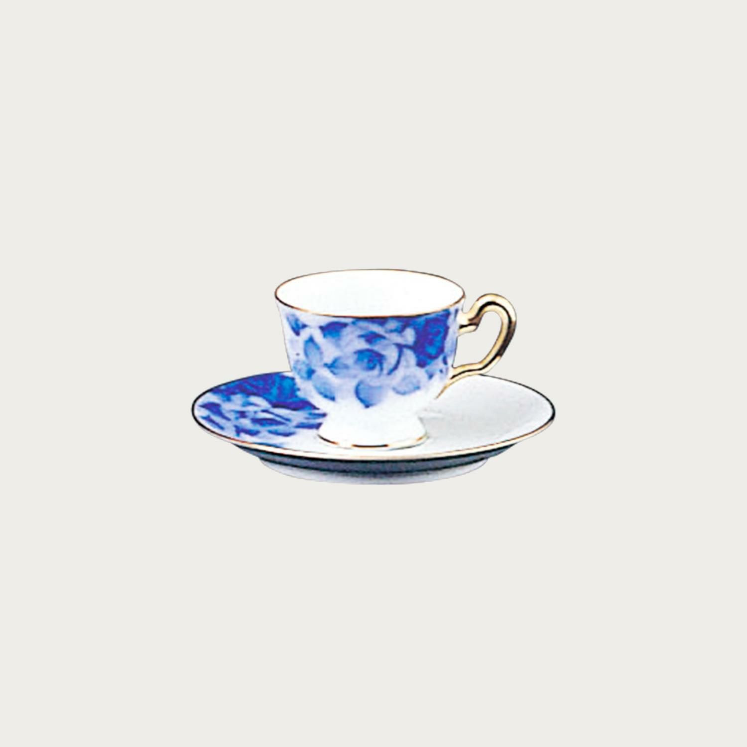 [大倉陶園]ブルーローズ コーヒー碗皿 手描き 大倉陶園］ブルーローズ(8011) コーヒー碗皿(手描き) | ノリタケ食器