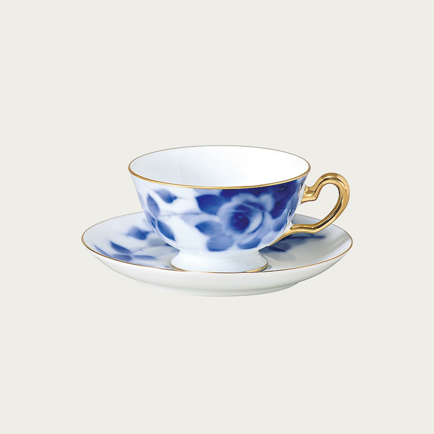 大倉陶園］ブルーローズ(8011) ティー・コーヒー碗皿 | ノリタケ食器