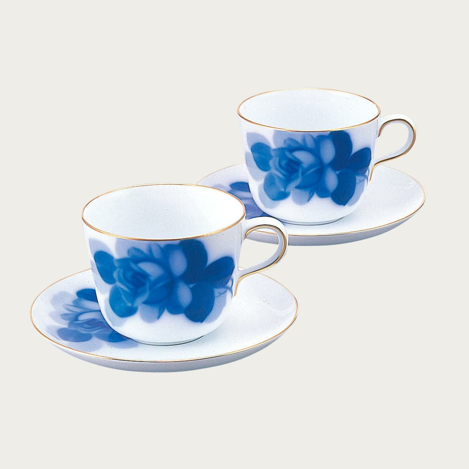 大倉陶園］ブルーローズ(8211) モーニング碗皿ペア | ノリタケ食器公式