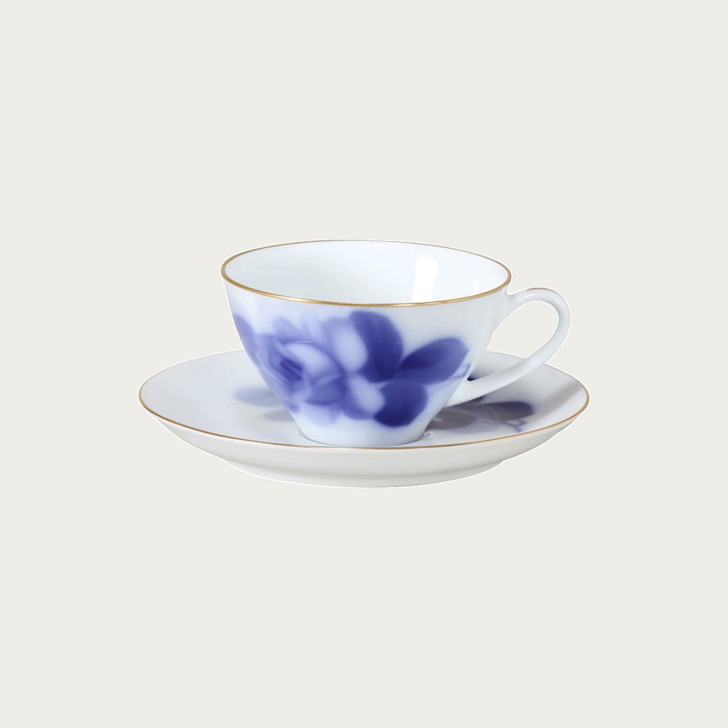 ノリタケ　アイボリーチャイナ　ブルーローズ　カップアンドソーサー他(k6) NORITAKE ノリタケアイボリーチャイナ ブルーライン 花柄 カップ＆ソーサー