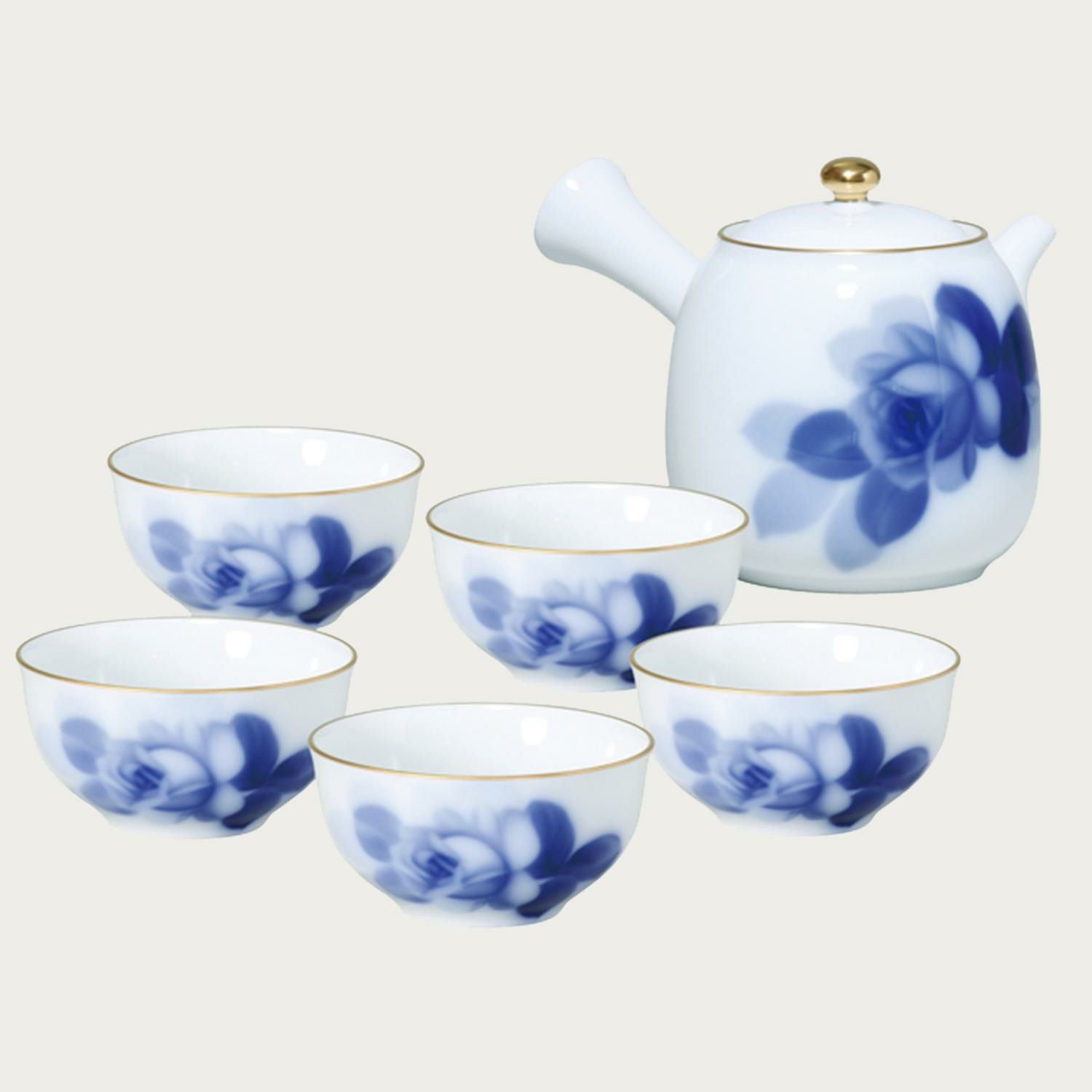 大倉陶園］ブルーローズ(8211) 急須揃 | ノリタケ食器公式オンライン