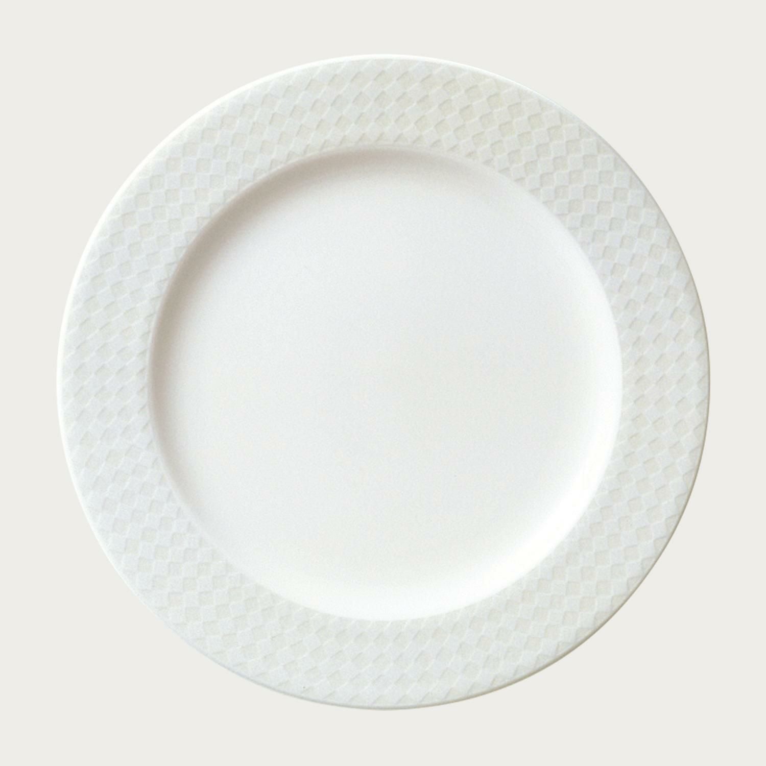ホワイト チェック 25.5cmプレート | ノリタケ食器公式オンラインショップ