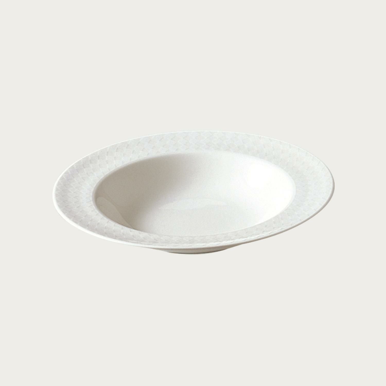 ホワイト チェック 21.5cmディーププレート | ノリタケ食器公式
