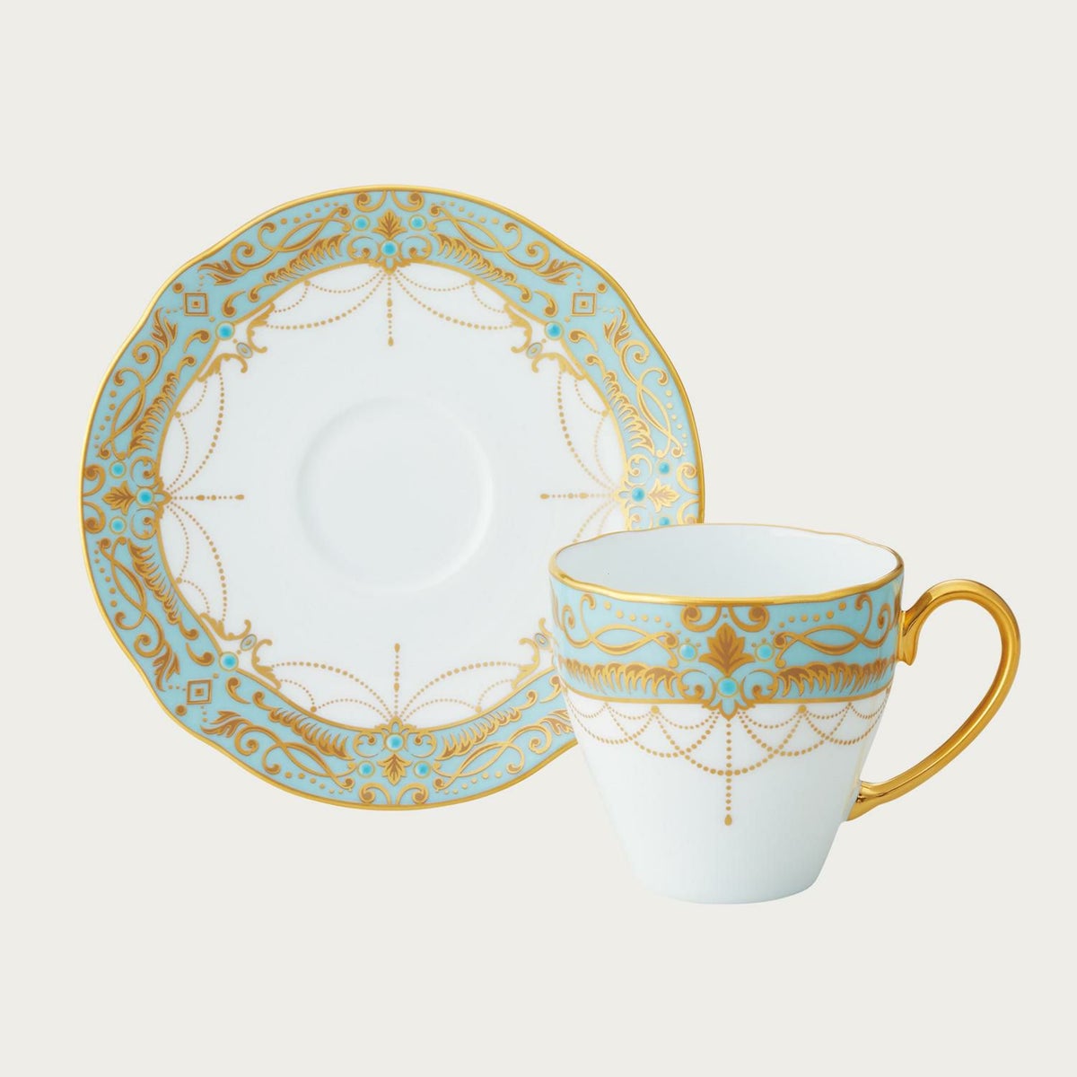 オマージュ コレクション コーヒーカップ&ソーサー 藍白絵唐草文