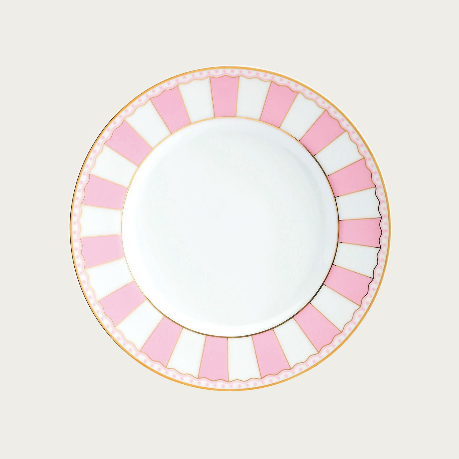 Noritake リブデザイン サービングプレート カーニバル “ピンク” 21cmプレート(1枚） | ノリタケ食器公式