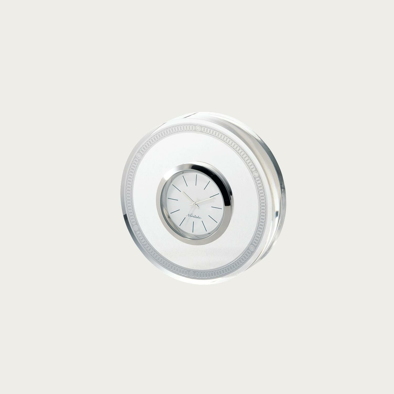 メゾンコレクション］ ロシェルプラチナ 置時計(丸型)(アクリル製