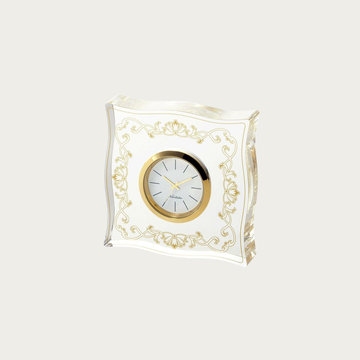 (取引中)ノリタケ  置時計　新品 Amazon｜Noritake ノリタケ 置時計 高さ約8.5cm・幅約6.5cm・奥行き約