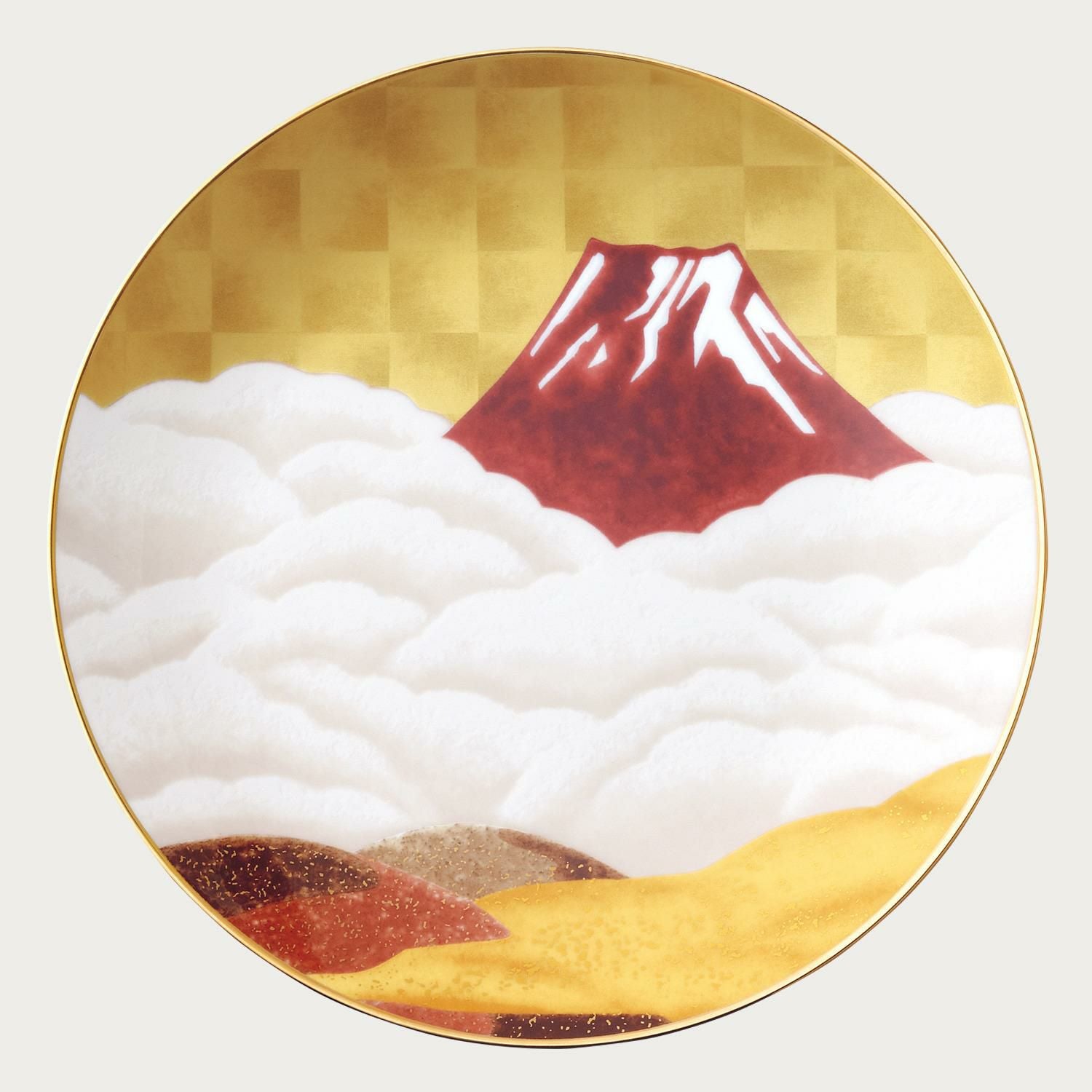 【ノリタケ】　 「紀年額皿1979-3000／2049限定品」　ケース付き　優雅 ノリタケ オールドノリタケ 金盛りジュール フライングスワン プレート
