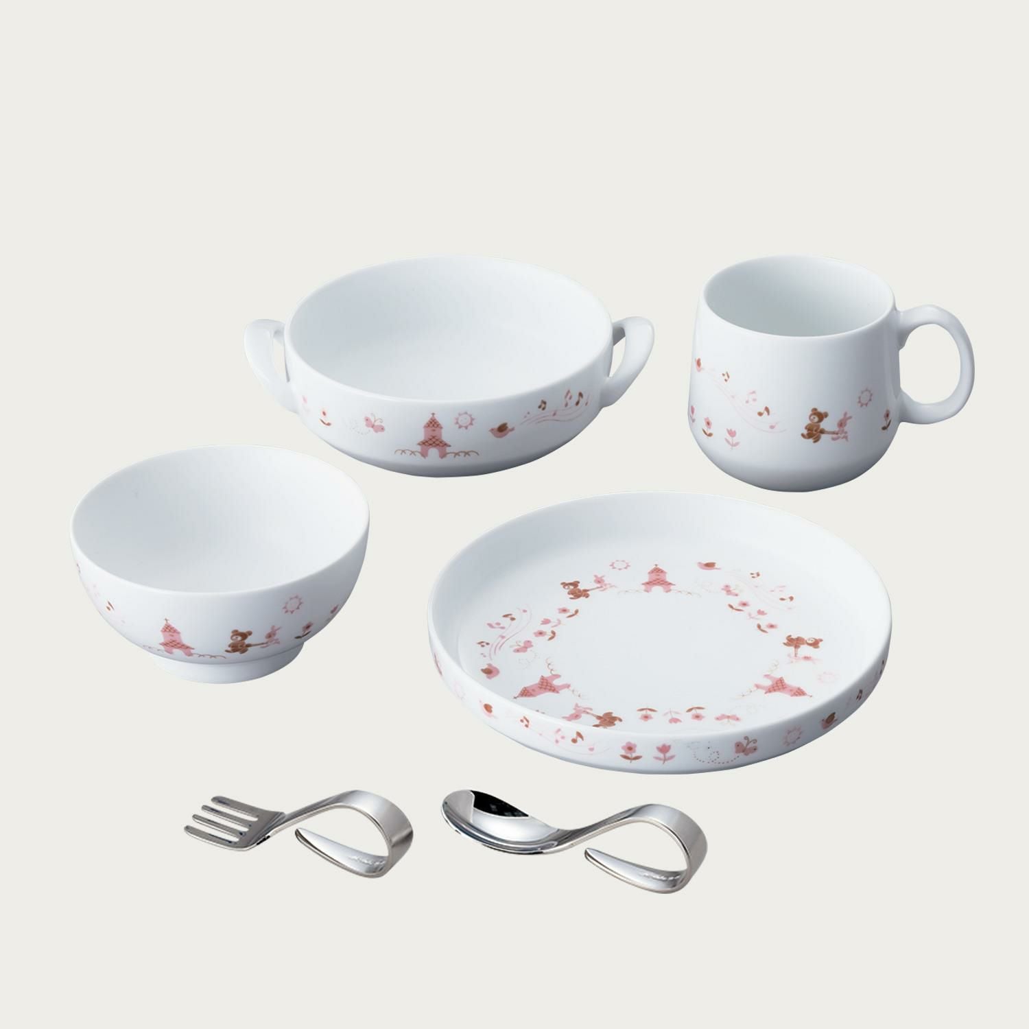 ファミリア子供食器NR/食器セットF(ブルー)(磁器) | ノリタケ食器公式