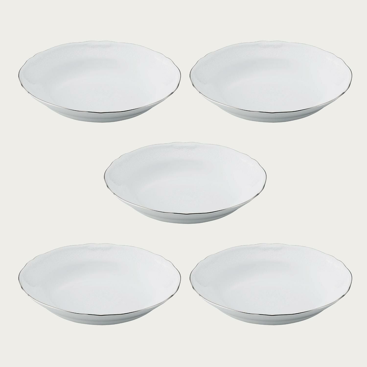 □特別価格□プリンセスブーケ 19.5cmディーププレート 5枚セット