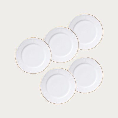 □特別価格□プリンセスブーケ ゴールド 16.5cmプレート 5枚セット 