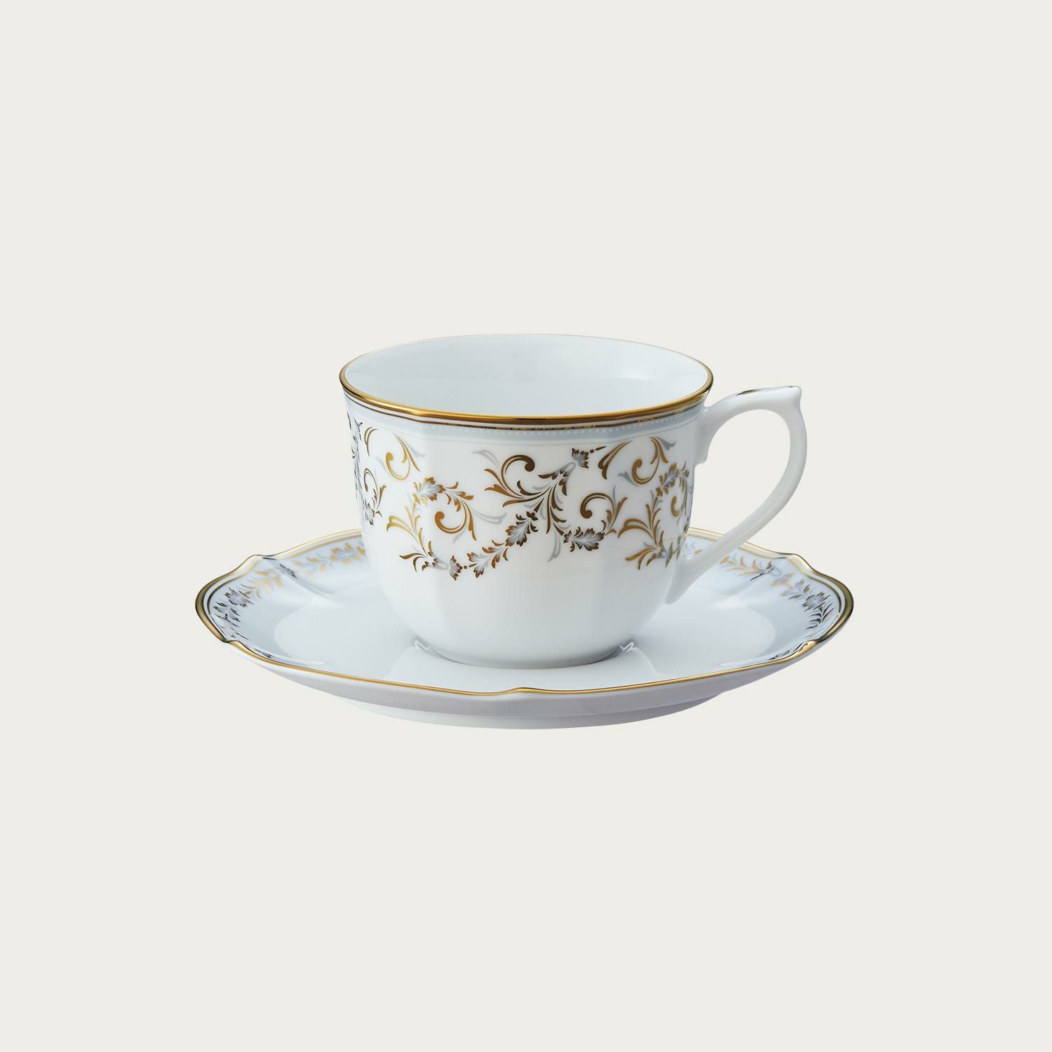 生活雑貨 食器 コーヒー、ティー ティー カップ & ソーサー 浮き彫り 1客セット レース フリル コーヒー