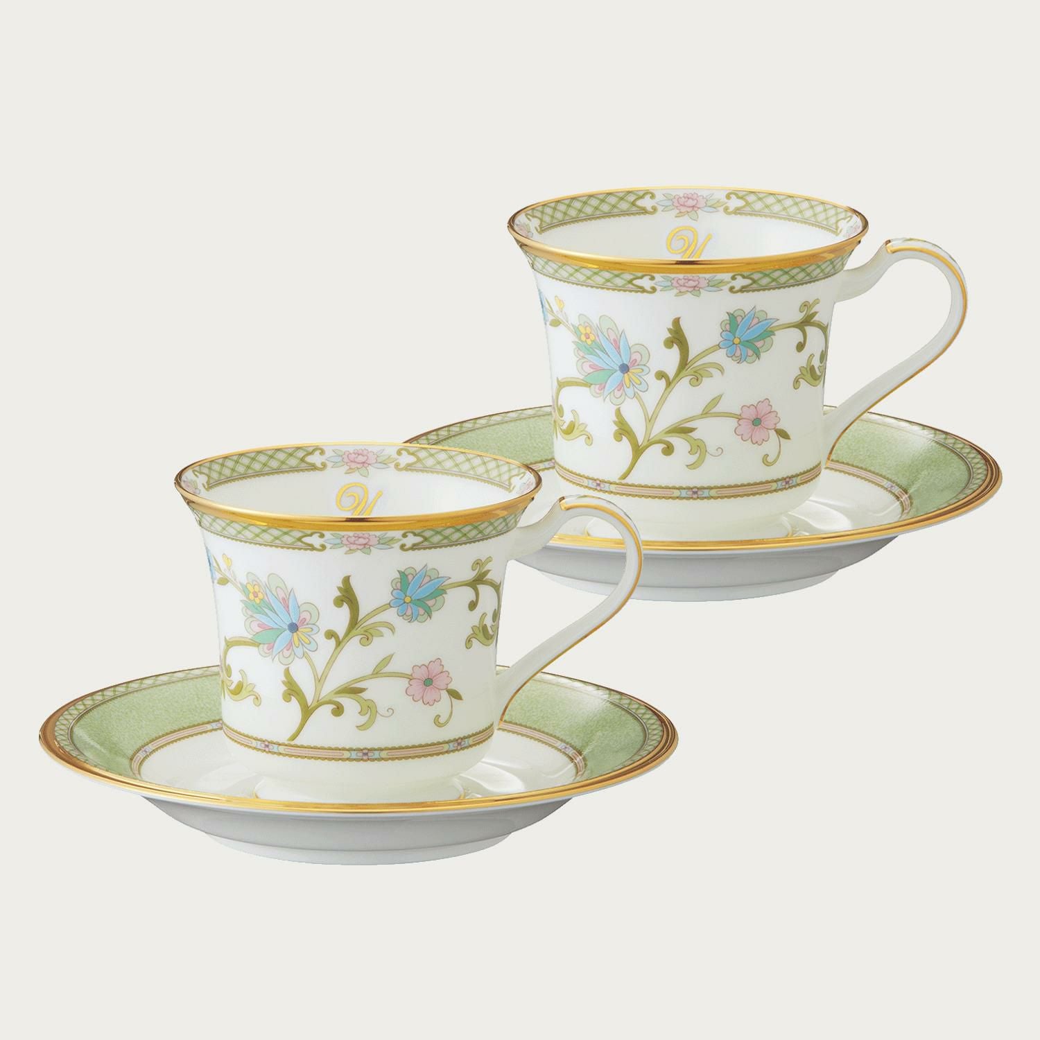 オールドノリタケヨシノ  カップのみ ノリタケ オールドノリタケ 金盛り花束絵 八角カップ＆ソーサー (e