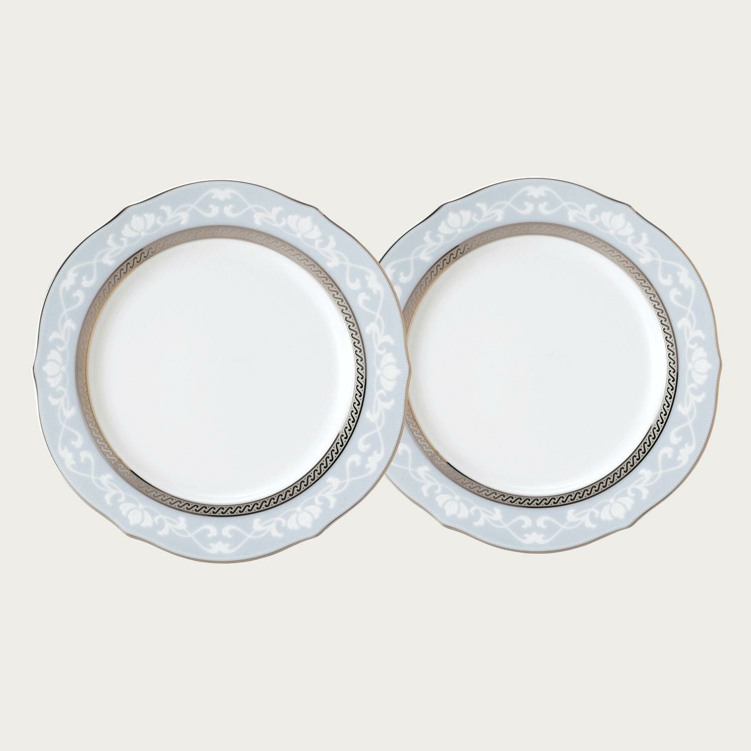 ☆ドリーム２号館☆Noritake ハンプシャープラチナ置き時計 ハンプシャープラチナ 23cmアクセントプレートペア | ノリタケ食器公式