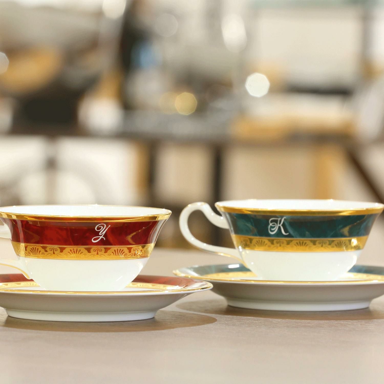 Noritake/ノリタケ フィッツジェラルド＆ヘミングウェイ 4712 4733 ティー・コーヒー碗皿ペアセット Y6988C/47332 箱付き 美品【ユーズドユーズ名古屋天白店】 J1019 ノリタケ フィッツジェラルド&ヘミングウェイ アメリカンカップ