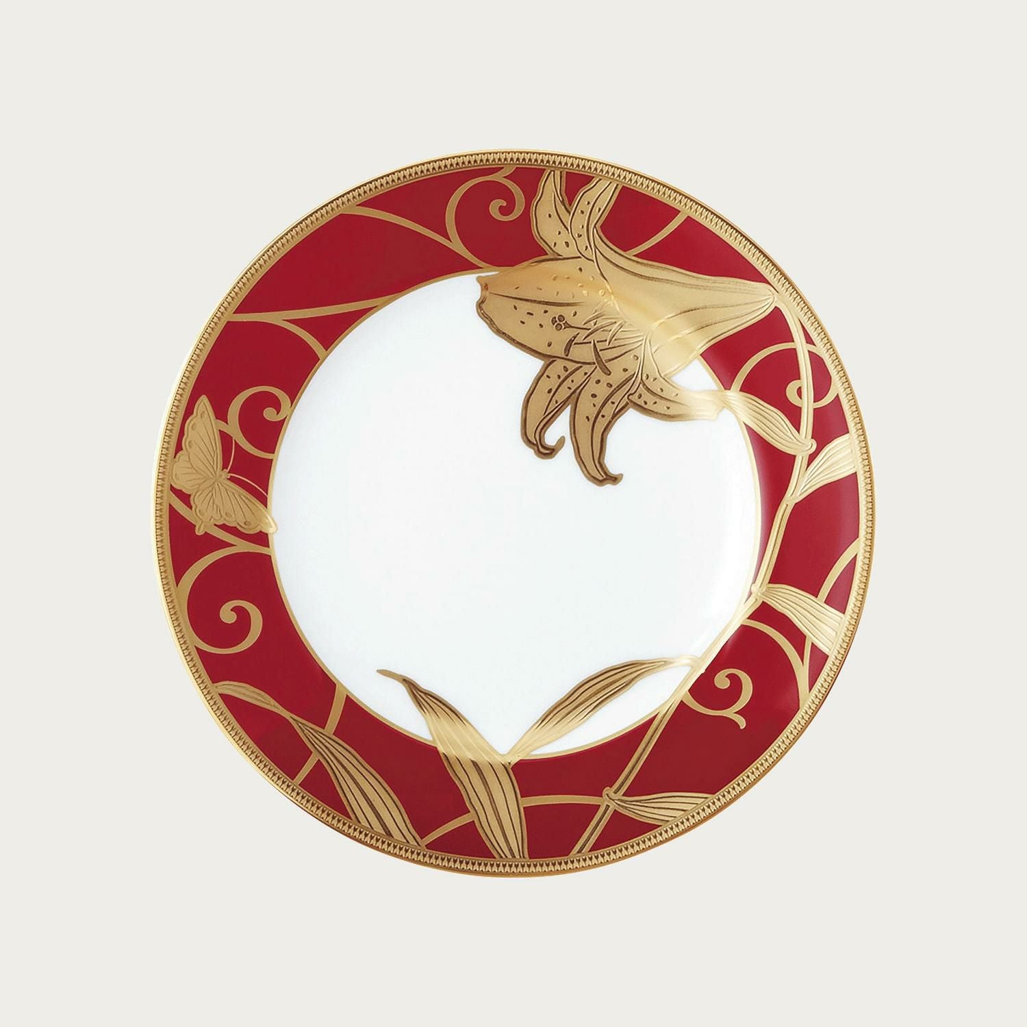 受注後3～5ヶ月でお届け】花銀彩百合 21cm プレート | ノリタケ食器