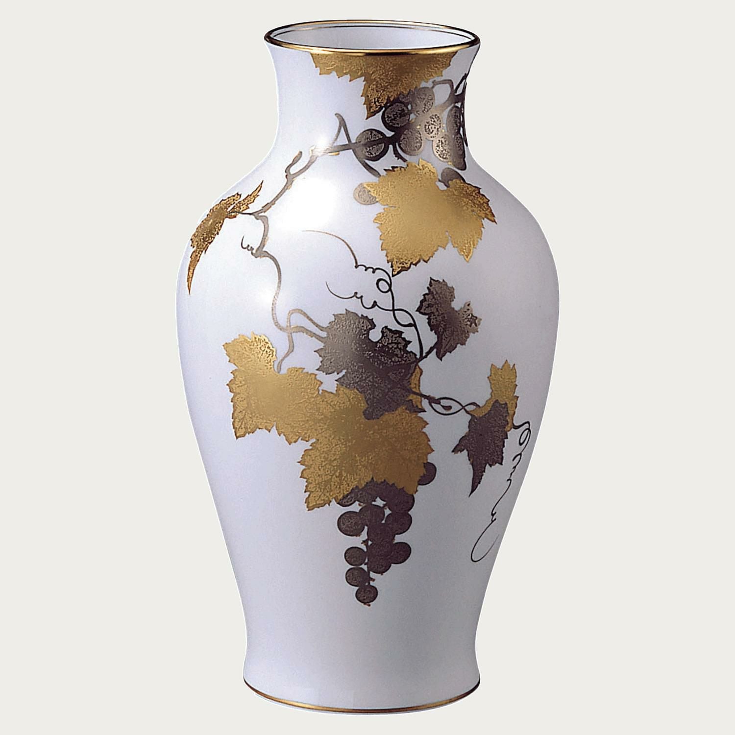 大倉陶園　【希少品】金白金蝕葡萄唐草皿 金白金蝕ぶどう唐草 カップ&ソーサー