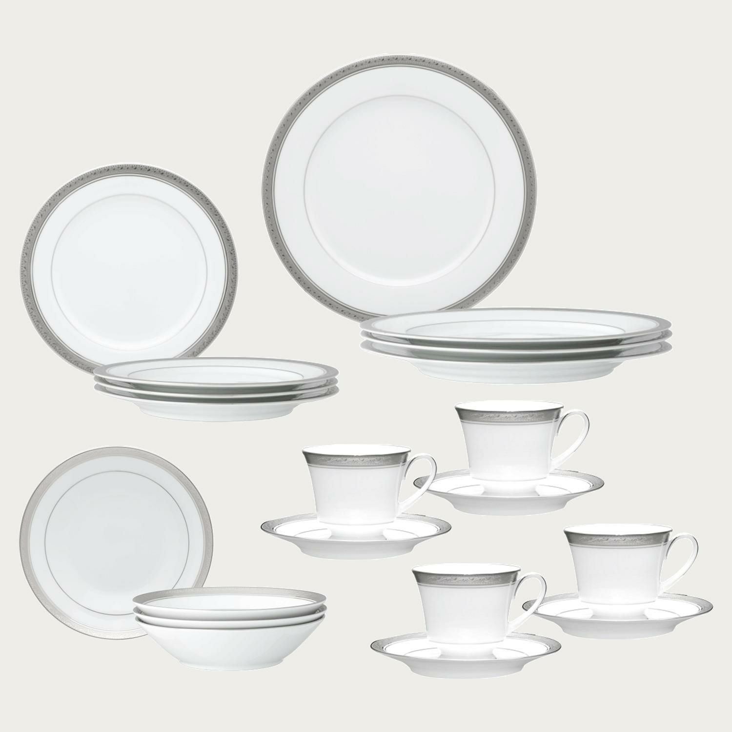 ノリタケ　グレンローズプラチナ４名分20点セット ノリタケ グレンローズプラチナ4名分20点セット 【公式通販】