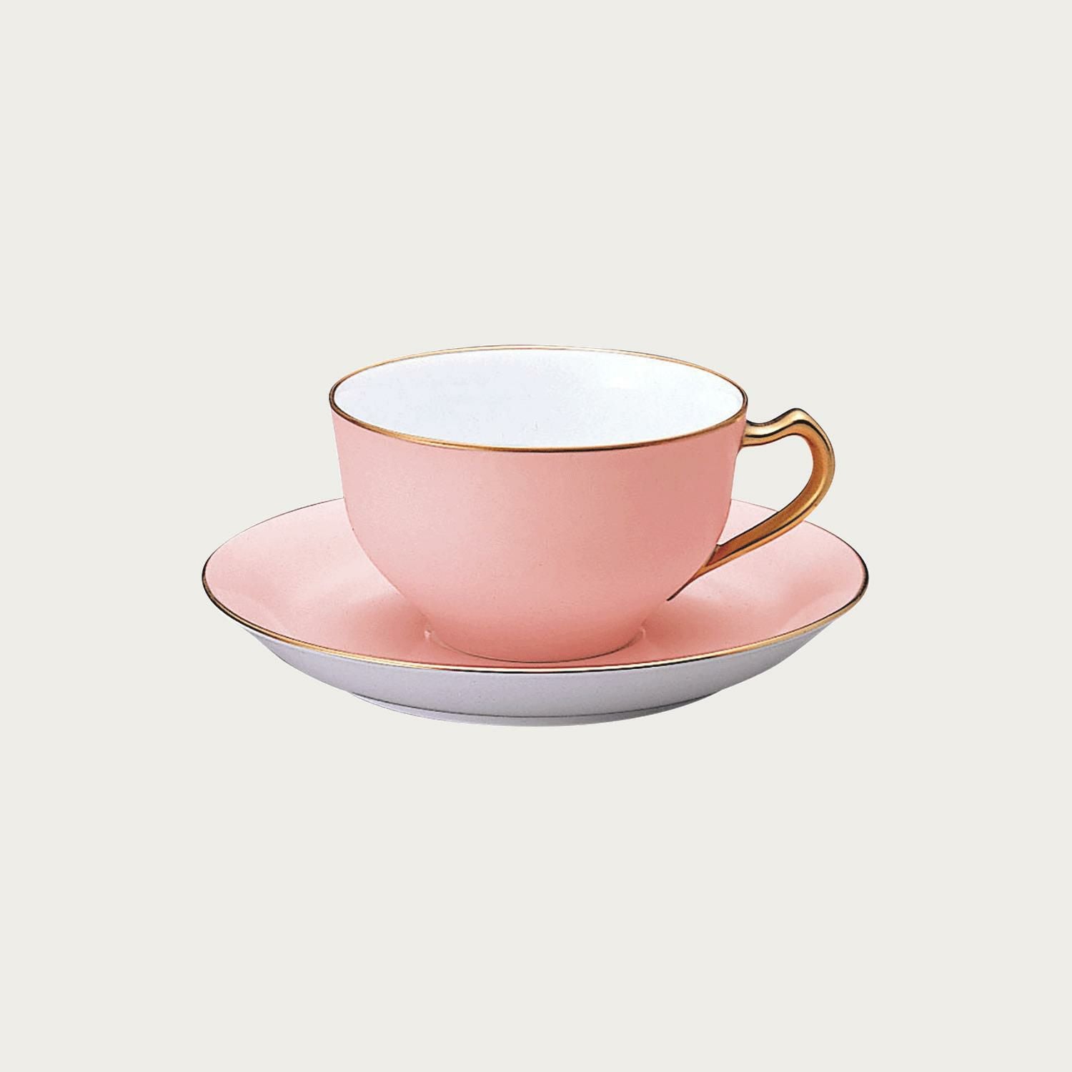 大倉陶園］色蒔き ピンク ティー・コーヒー碗皿 | ノリタケ食器