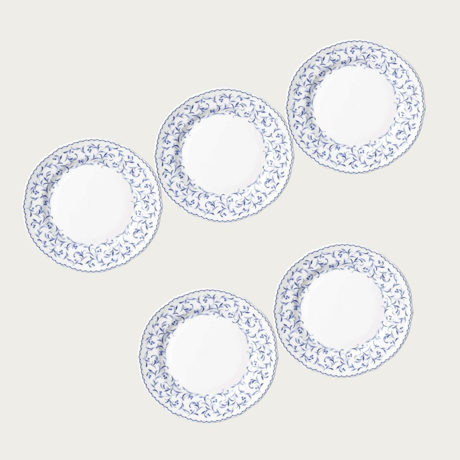 □特別価格□ブルーミモザ柄 17cm プレートセット(5枚) | ノリタケ食器