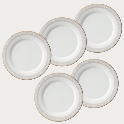 □特別価格□ベージュ唐草柄 21cm プレートセット(5枚) | ノリタケ食器 